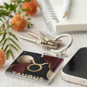 Stier Zodiac Luxe Hemel Astrologie Cadeau Sleutelhanger (Voorkant Rechts)