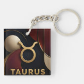 Stier Zodiac Luxe Hemel Astrologie Cadeau Sleutelhanger (Achterkant)