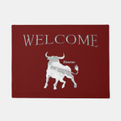 Stier Zodiac Maroon Deurmat (Voorkant)