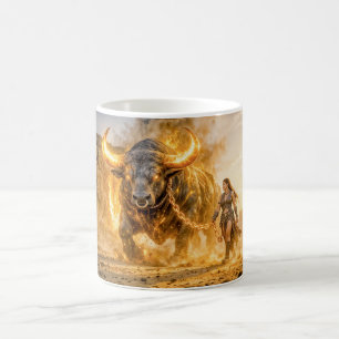 Stier Zodiac met krijger die een vurige Celesti le Koffiemok