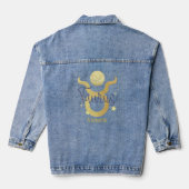 Stier Zodiac Modern gepersonaliseerd Jean Denim Jacket (Achterkant)
