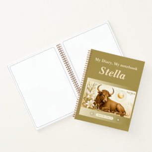 Stier Zodiac Notitieboek/Agenda – Art Nouveau Notitieboek