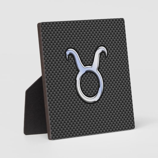 Stier Zodiac op Houtskool Koolstofvezel Print Fotoplaat (Voorkant)