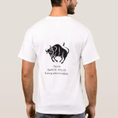 Stier Zodiac Sign: Liefde, Leven & Carrière inzich T-shirt (Achterkant)
