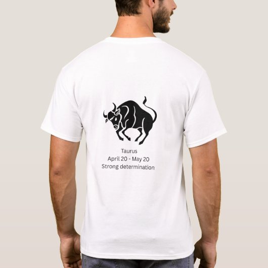 Stier Zodiac Sign: Liefde, Leven & Carrière inzich T-shirt (Achterkant)