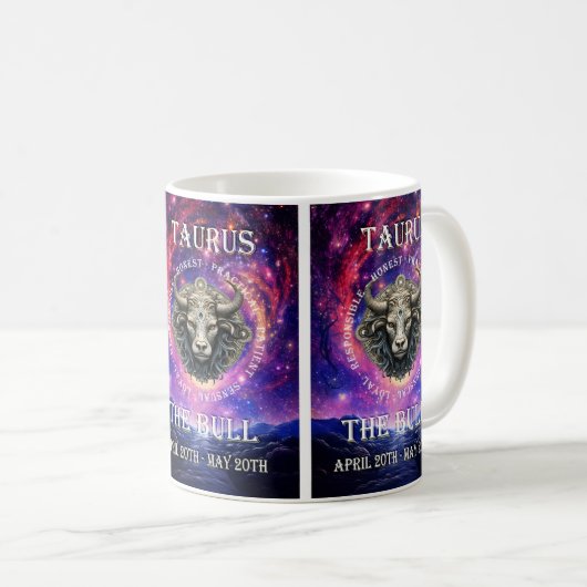 Stier Zodiac Sterrenbeeld Mok (Voorkant rechts)