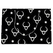 Stier Zodiac Symbool en Sterrenpatroon Groot Cadeauzakje (Voorkant)