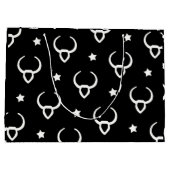 Stier Zodiac Symbool en Sterrenpatroon Groot Cadeauzakje (Achterkant)