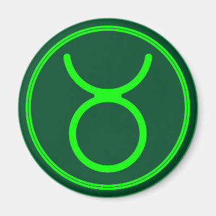 Stier Zodiac Symbool Groen Contrast Magneet