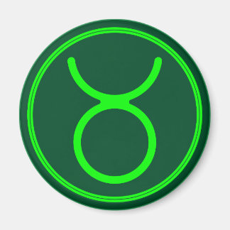 Stier Zodiac Symbool Groen Contrast Magneet