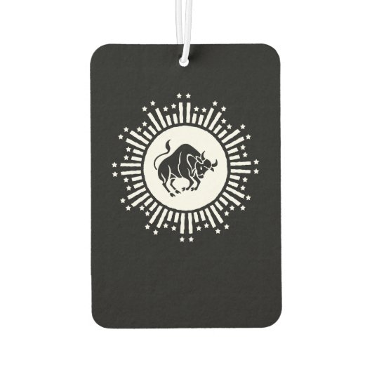 Stier Zodiac Symbool met Hemelse Starburst Luchtverfrisser (Achterkant)