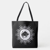 Stier Zodiac Symbool met Hemelse Starburst Tote Bag (Voorkant)