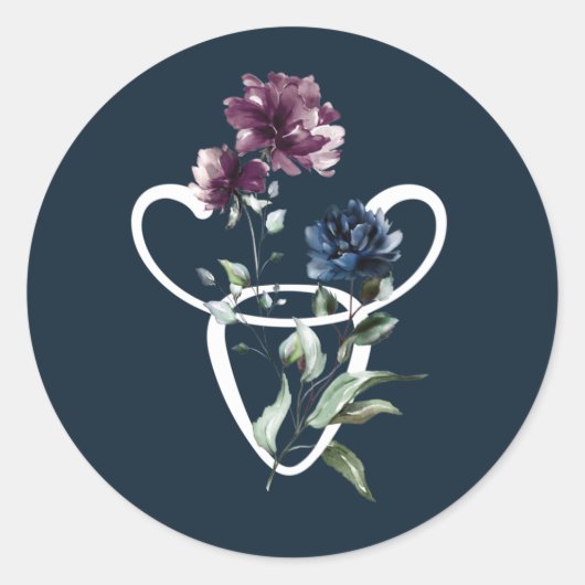 Stier Zodiac Symbool Ronde Sticker (Voorkant)