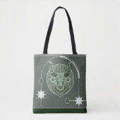 Stier Zodiac teken Groene en Witte Mandala Tote Bag (Voorkant)