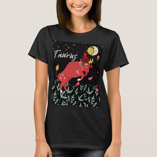 Stier Zodiac Teken Horoscoop Astrologie Vrouwen T-shirt (Voorkant)
