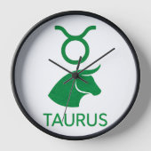 Stier Zodiac-teken Minimalistische Groene Stier (Voorkant)