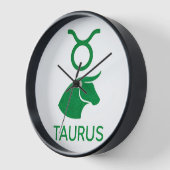 Stier Zodiac-teken Minimalistische Groene Stier (Hoek)