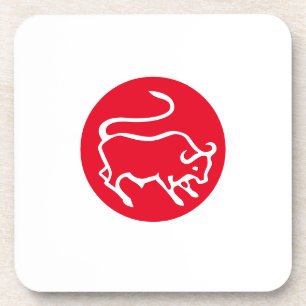 Stier Zodiac teken Moderne minimalistische vlakte  Bier Onderzetter