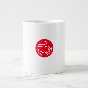 Stier Zodiac teken Moderne minimalistische vlakte  Grote Koffiekop