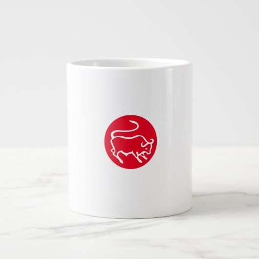 Stier Zodiac teken Moderne minimalistische vlakte  Grote Koffiekop (Voorkant)
