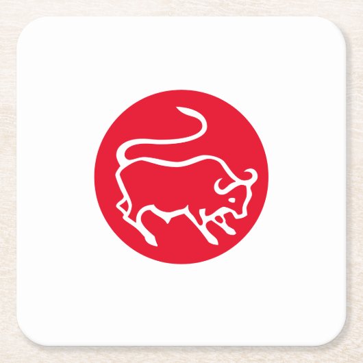 Stier Zodiac teken Moderne minimalistische vlakte  Kartonnen Onderzetters (Voorkant)