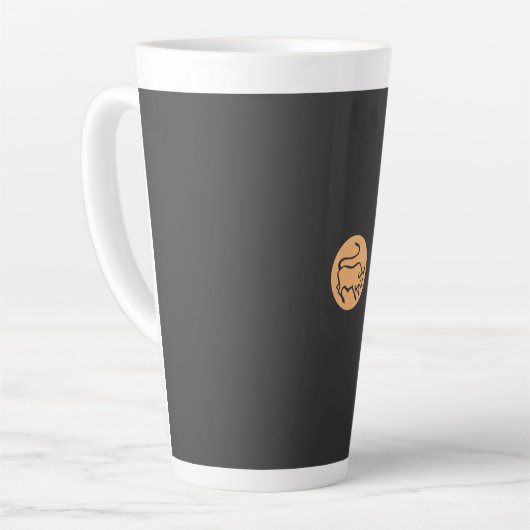 Stier Zodiac teken Moderne minimalistische vlakte  Latte Mok (Linkerhoek)