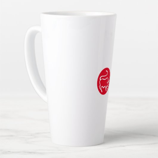 Stier Zodiac teken Moderne minimalistische vlakte  Latte Mok (Linkerhoek)