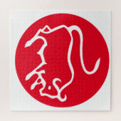 Stier Zodiac teken Moderne minimalistische vlakte  Legpuzzel (Horizontaal)