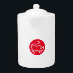 Stier Zodiac teken Moderne minimalistische vlakte  Theepot<br><div class="desc">Als u zich op de beste manier wilt uitdrukken en uw werkethiek en vaardigheden op een product wilt weerspiegelen,  is deze sjabloon iets voor u. Show uw persoonlijkheid met een eenvoudig,  leesbaar,  minimalistisch,  modern design.</div>