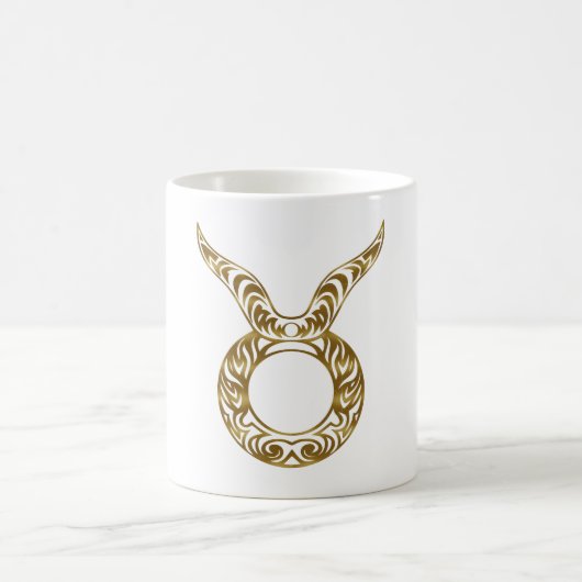 Stier Zodiac - Tribal Gold Koffiemok (Center)