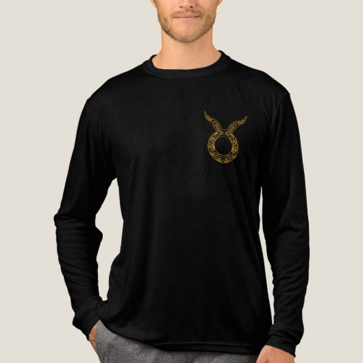 Stier Zodiac - Tribal Gold Tri-Blend Shirt (Voorkant volledig)