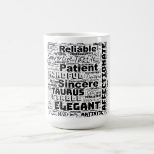 Stier Zodiac Word Cloud Inspiratie Koffiemok