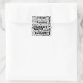 Stier Zodiac Word Cloud Inspiratie Vierkante Sticker (Tas)