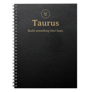 Stier Zodiacus Spiraal Notebook - Nep Leer Uiterli Notitieboek