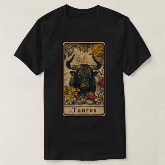 Stier Zon teken T-shirt (Design voorkant)