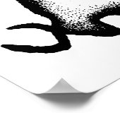 Stier - zwart poster (Hoek)
