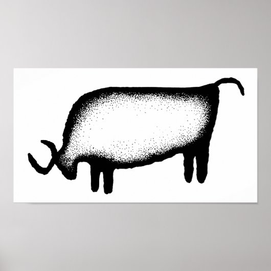 Stier - zwart poster (Voorkant)