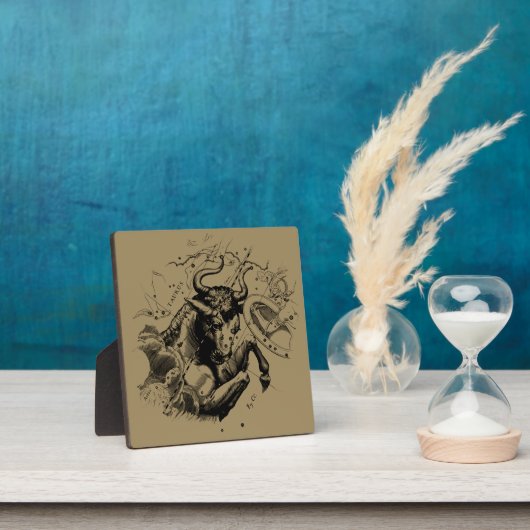 Stierbeeld sterrenbeeld Hevelius circa 1690 Fotoplaat (Insitu)