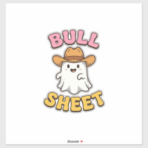 Stierblad Schattig Spook Cowboy Vintage Grappig T- Sticker