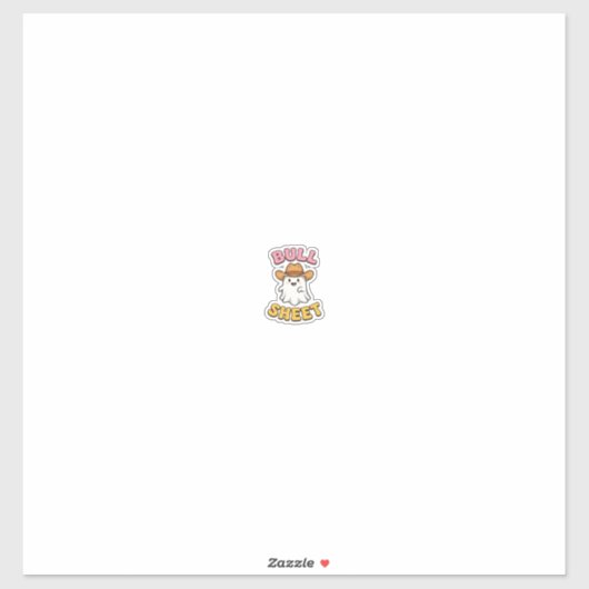 Stierblad Schattig Spook Cowboy Vintage Grappig T- Sticker (Vel)