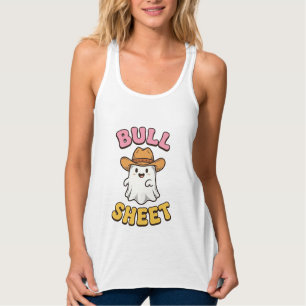 Stierblad Schattig Spook Cowboy Vintage Grappig T- Tanktop