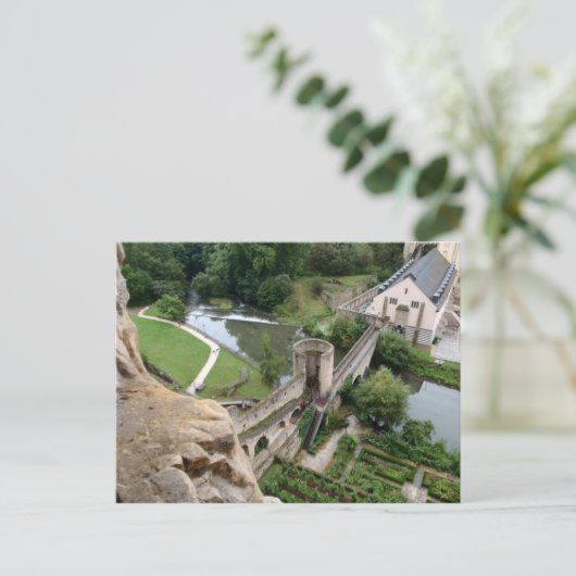 Stierchen Bridge buiten de rotscasematen Briefkaart (Staand voorkant)