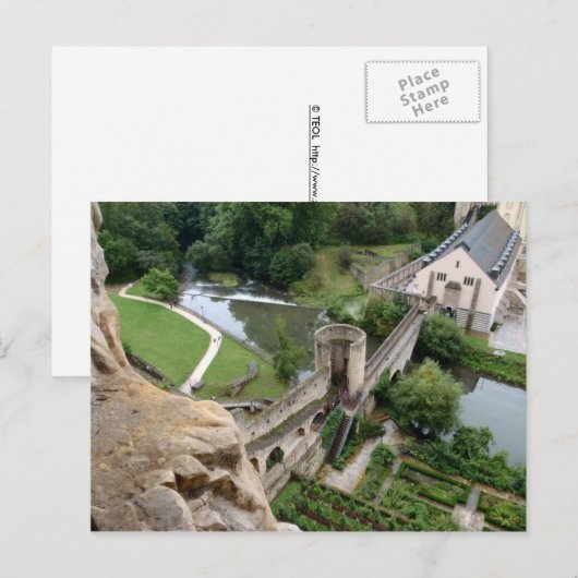 Stierchen Bridge buiten de rotscasematen Briefkaart (Voorkant / Achterkant)