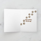 stieren hond in de verjaardag van het hondhuis kaart (Binnen)