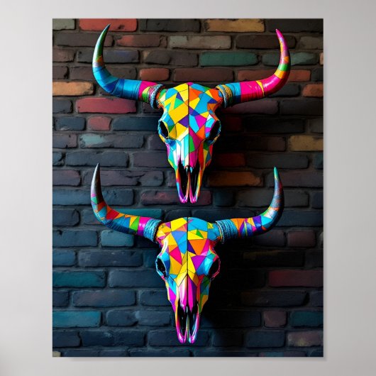 Stieren schedels poster (Voorkant)