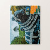Stierenbeeld Nandi Park India. Legpuzzel (Verticaal)
