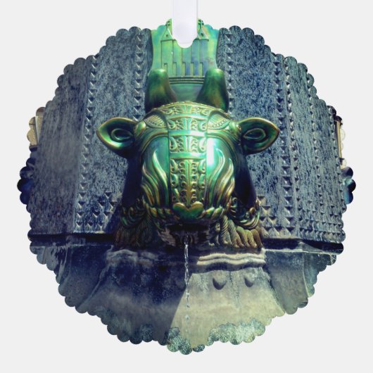 stierenfontein ornament kaart (Voorkant)