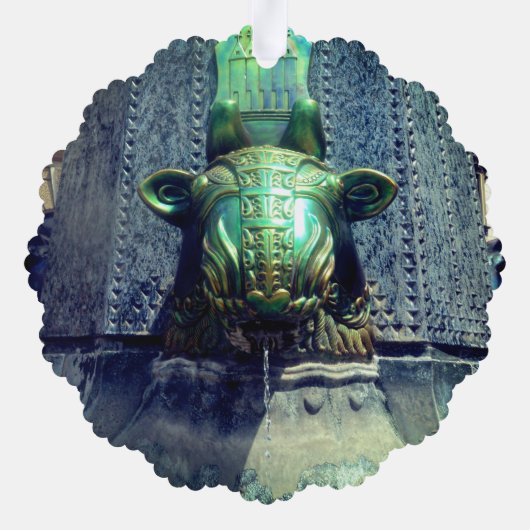 stierenfontein ornament kaart (Achterkant)