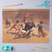 Stierengevecht in Mexico (door Frederic Remington) Tissuepapier (Craft)