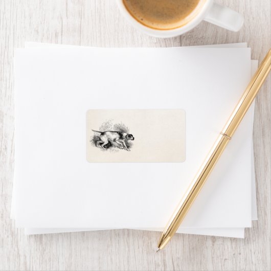  stierenjager Hond 1800s Etiket (Insitu)